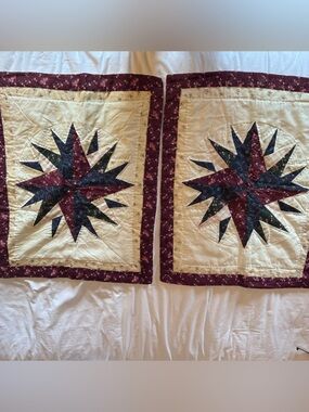 Peking Handicraft Patchwork Quilted Shams Set of 2